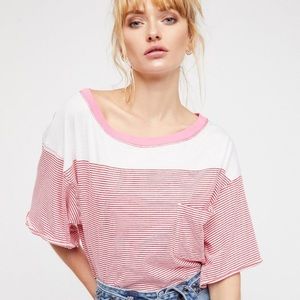 Free People cropped boxy T-shirt